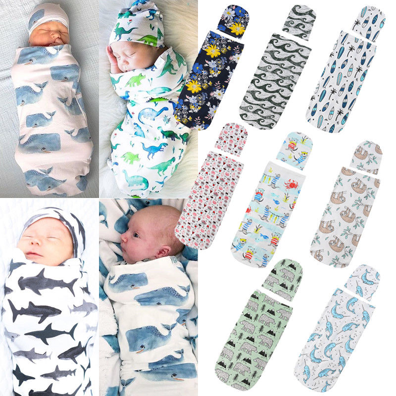 2 Piece Set Baby Boy's Swaddle (Spring & Autumn)