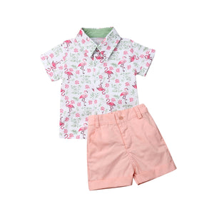 Pink Flamingo Gentleman Set