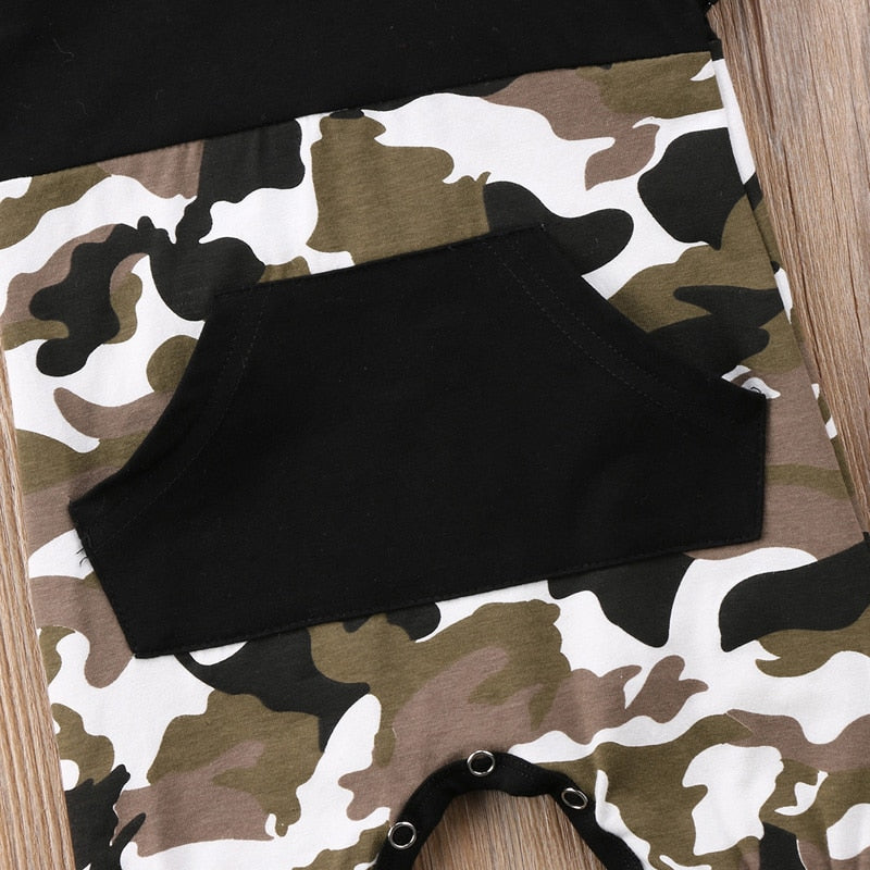 Rambo Camouflage Hooded Romper