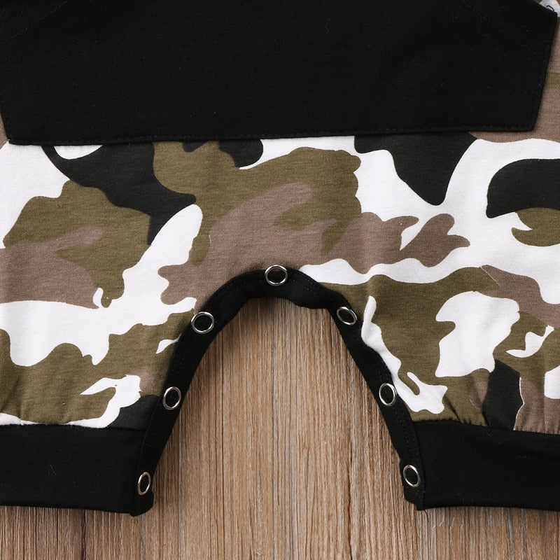 Rambo Camouflage Hooded Romper