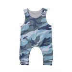 Blue Camouflage Romper