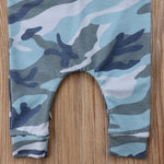 Blue Camouflage Romper