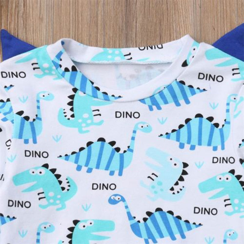 Dinosaur Printed Set with Fringe