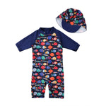 Boy's Rash Guard with Sun Hat