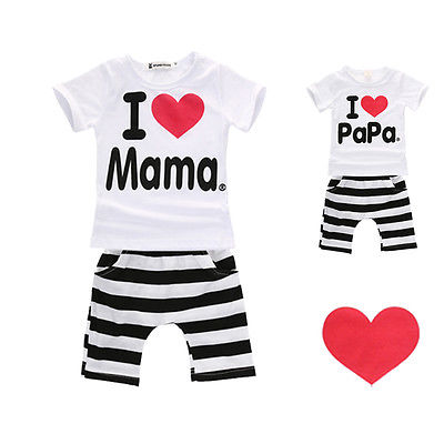 I ❤ Mama & I ❤ Papa Outfit