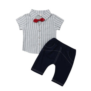 Little Man's Outfit Set with Bow